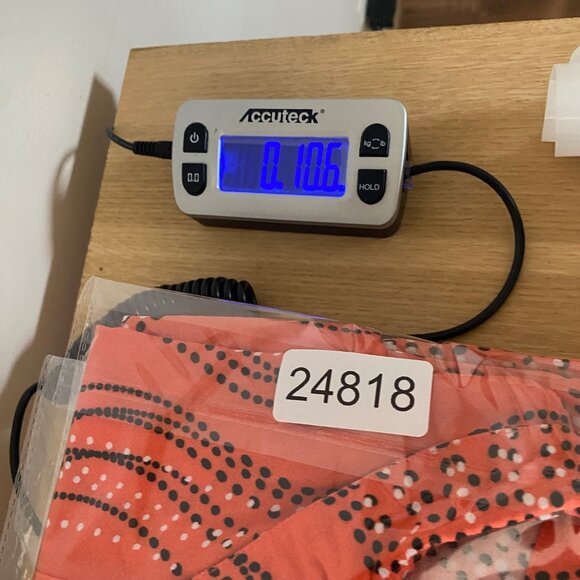 Ali Miles Top Womens Medium Coral Dot Pattern Button Up 3/4 Sleeve Wired Collar - Picture 10 of 10